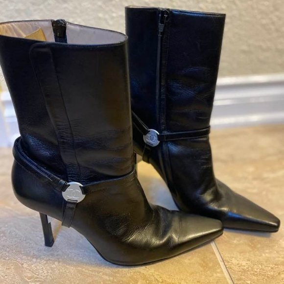 SOLD on EBAY! Auth. CHANEL BOOTS MADE in FRANCE Size 37 ALL LEATHER Boots - Picture 11 of 11